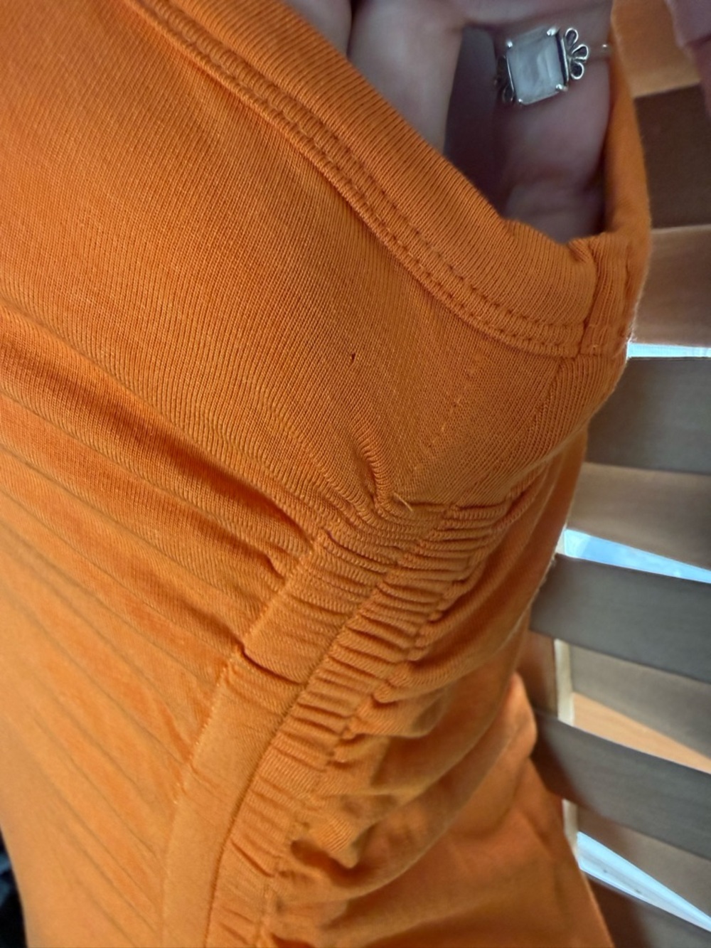 VERONICA BEARD Orange Sleeveless Ruched Midi / Maxi Dress - Picture 6 of 10